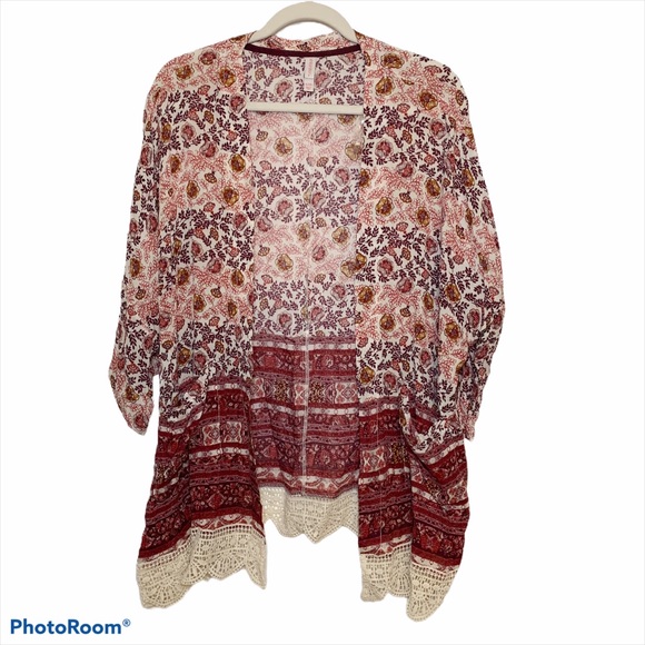 Xhilaration Tops - XL/XXL Xhilaration pink/red duster wrap